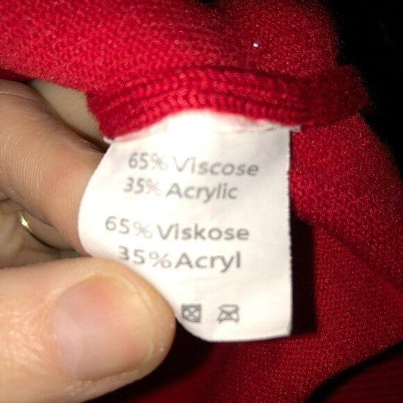 Paul Jones PJ Mens Size XXL Red V Neck Long Sleeve Pullover Red Sweater - Picture 7 of 8